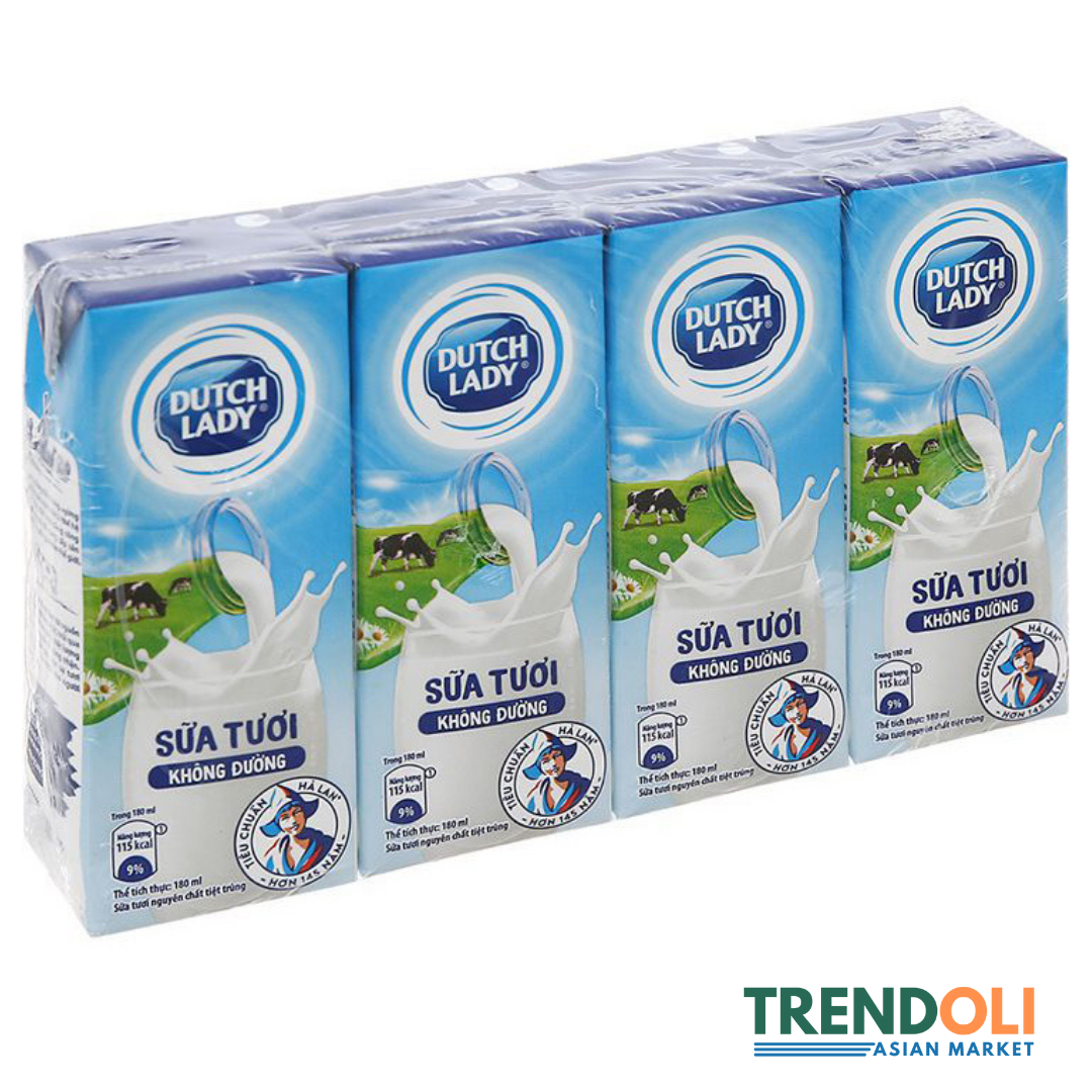 Dutch Lady Sweetened UHT Milk 180ml each - pack of 4