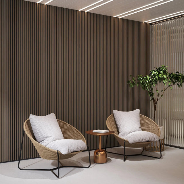 Luxury Walnut Acoustic Solid Wood Wall Panels ( 2 Panels Per Box )