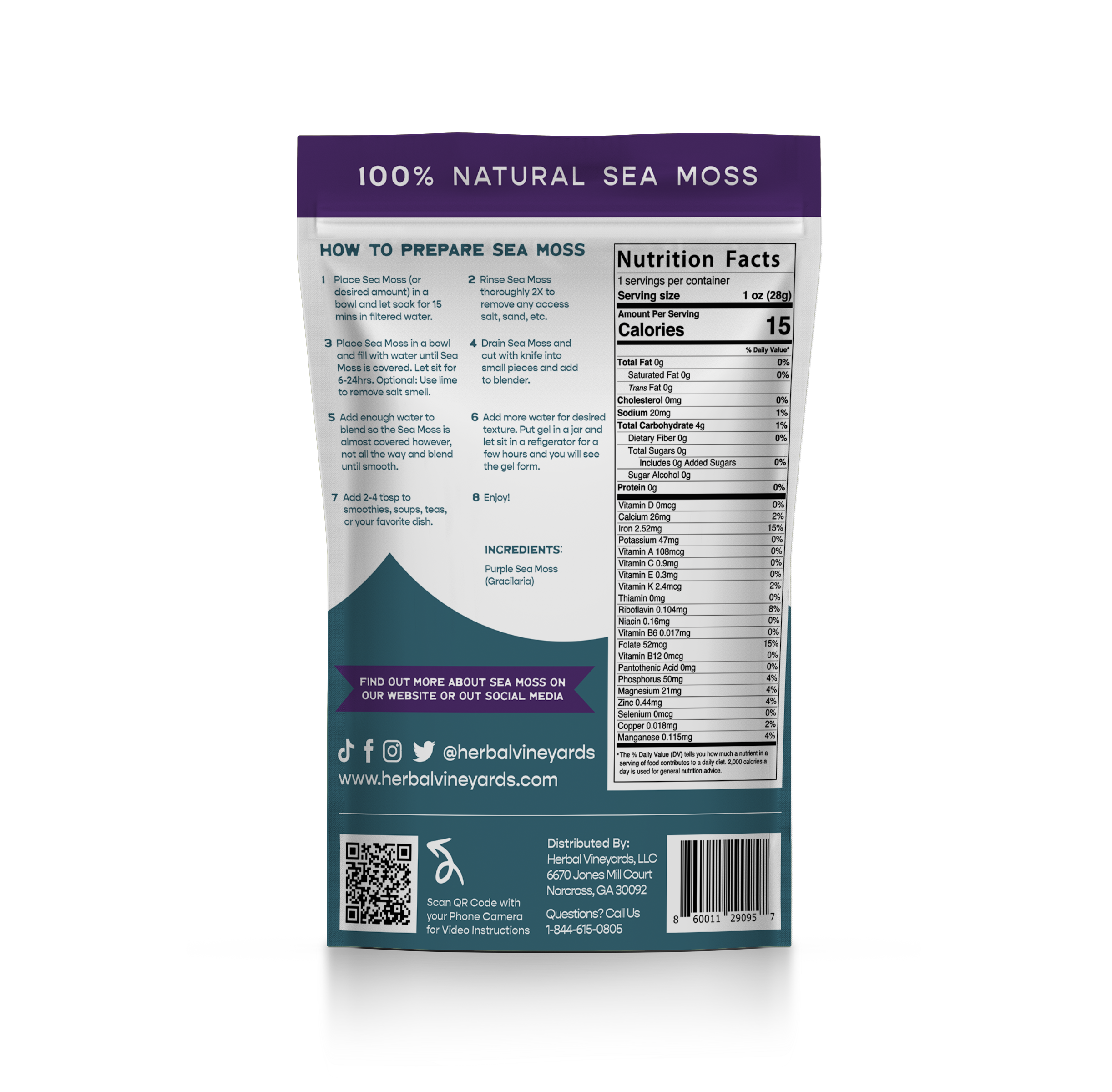 Premium Purple Raw Sea Moss (1.4 oz)