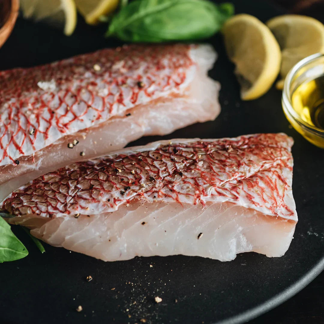 6-8 oz Skin-On Wild-Caught Snapper Fillets — 1.5 lb or 10 lb Case