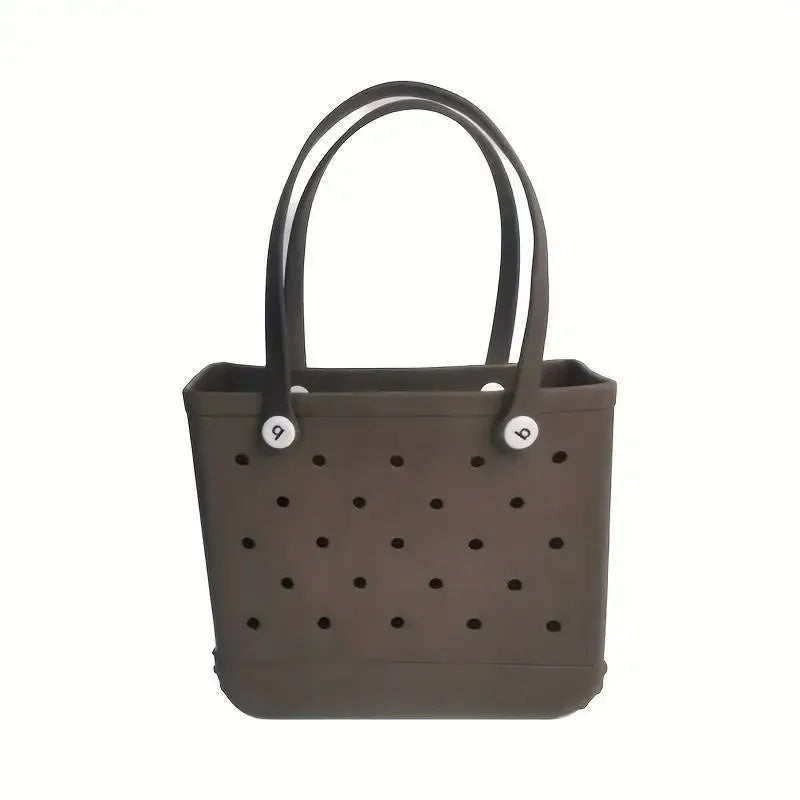 EVA Rubber Waterproof Handbag - Solid Color M/L