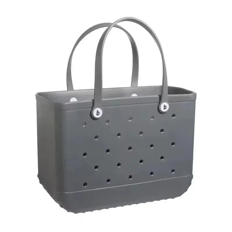 EVA Rubber Waterproof Handbag - Solid Color M/L