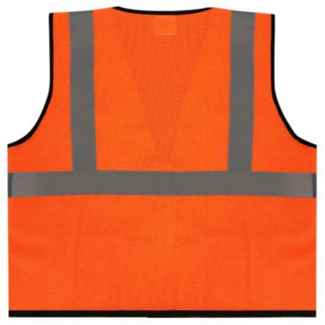 Safety Main 05EAMO Economy Vest, Class 2, All Mesh, Hi-Vis Orange, Pack of 5