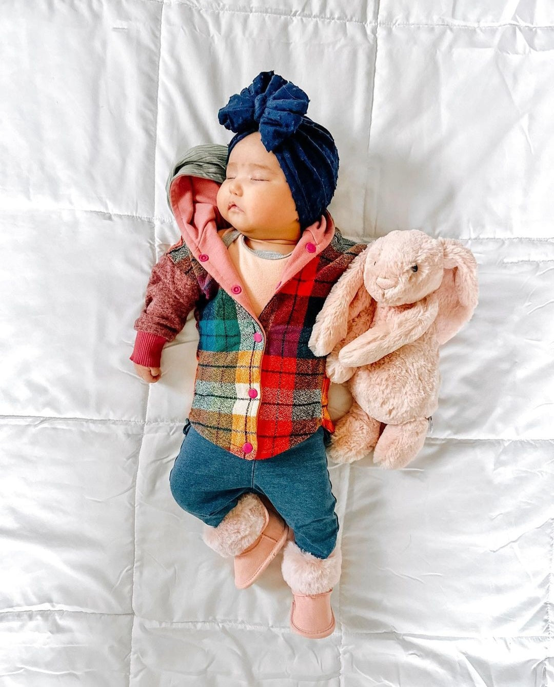 Reyna | Navy | Shabby Swiss Dot Headwrap