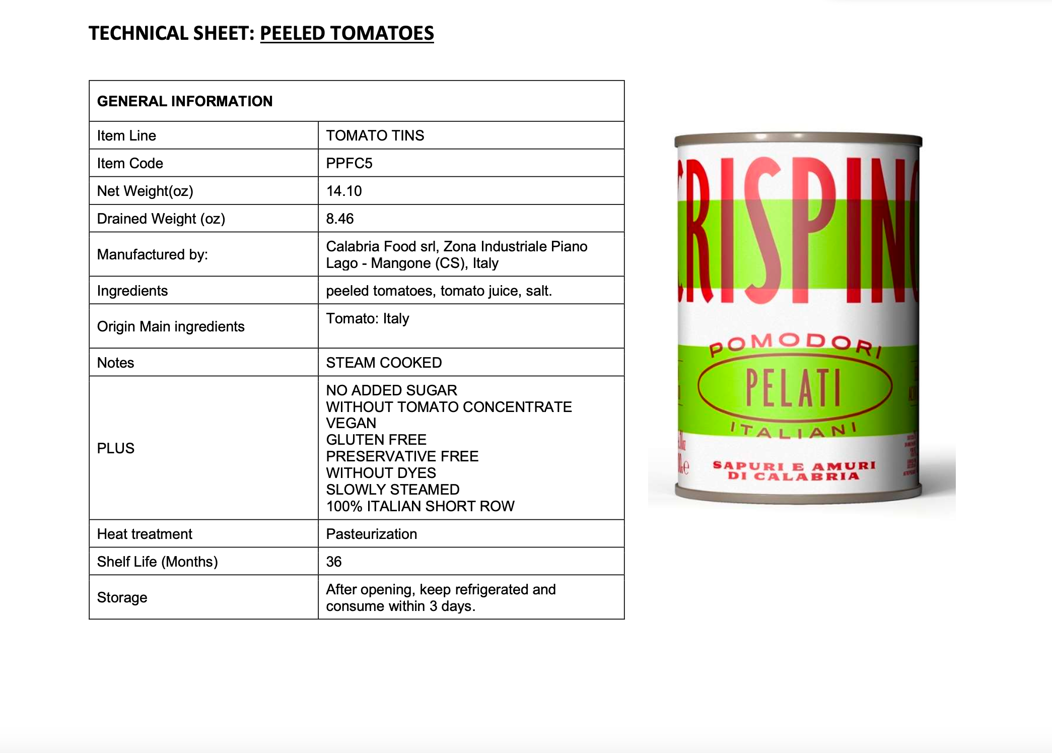 Crispino Peeled Tomatoes