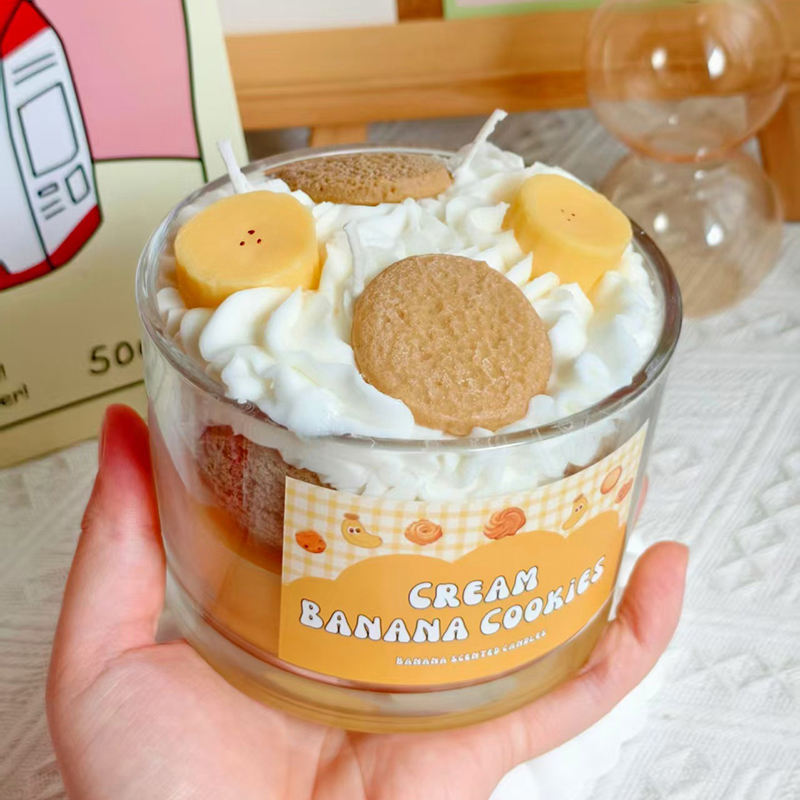Handmade Dessert‑Shaped Scented Candle – Soy‑Wax Patisserie with Fruity & Cozy Scents