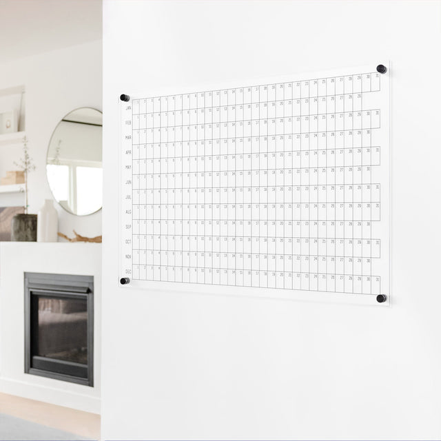 Acrylic Yearly Calendar | Horizontal Madi Style