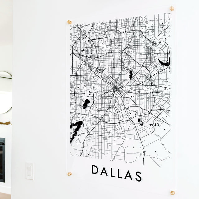 Clear Acrylic Dallas Street Map