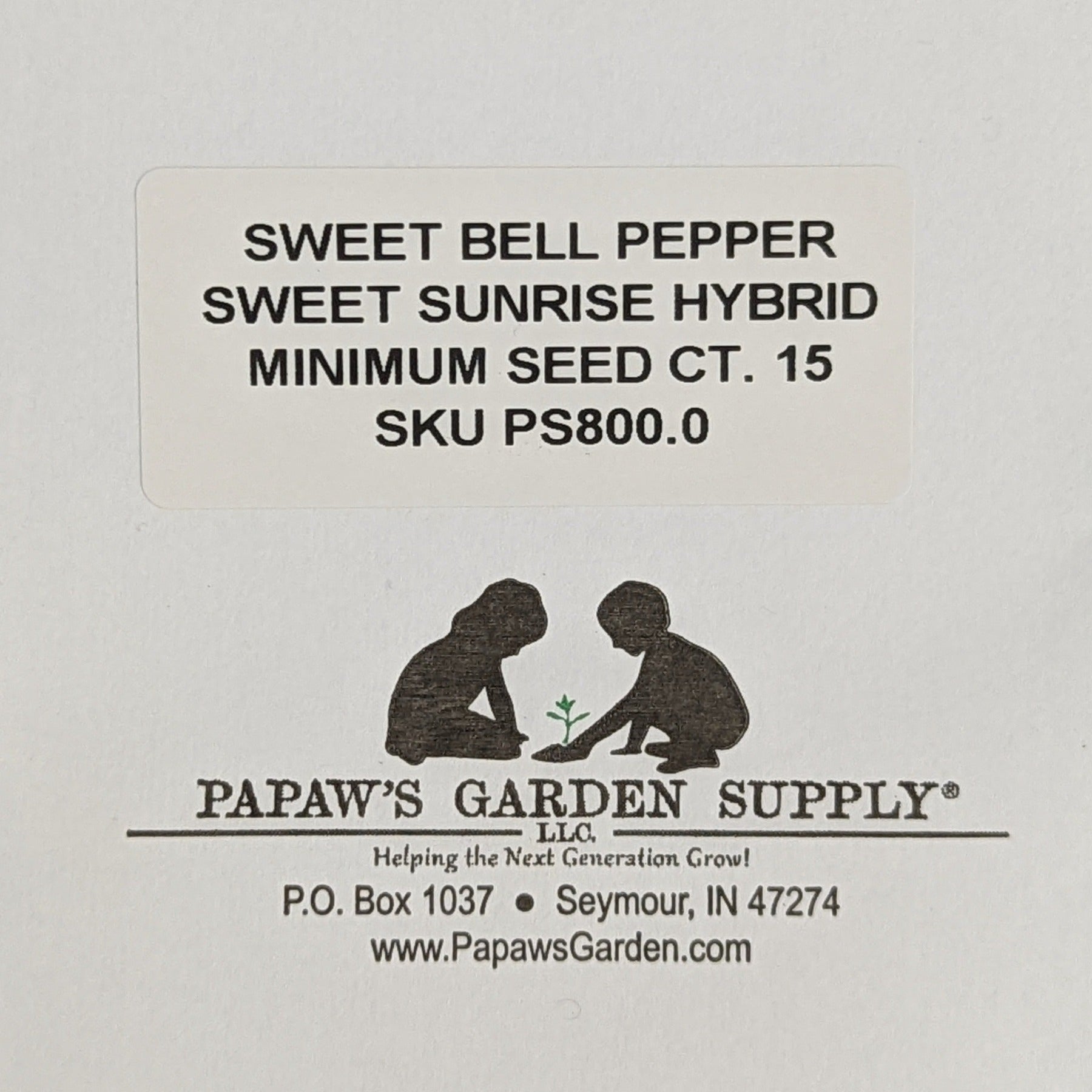 Sweet Sunrise Hybrid Yellow-Orange Bell Pepper Seeds