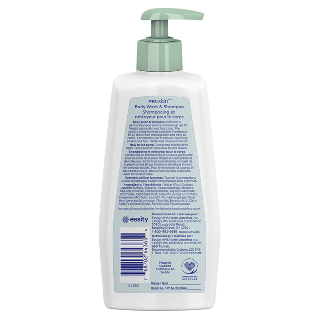TENA ProSkin Body Wash & Shampoo Freshly Scented