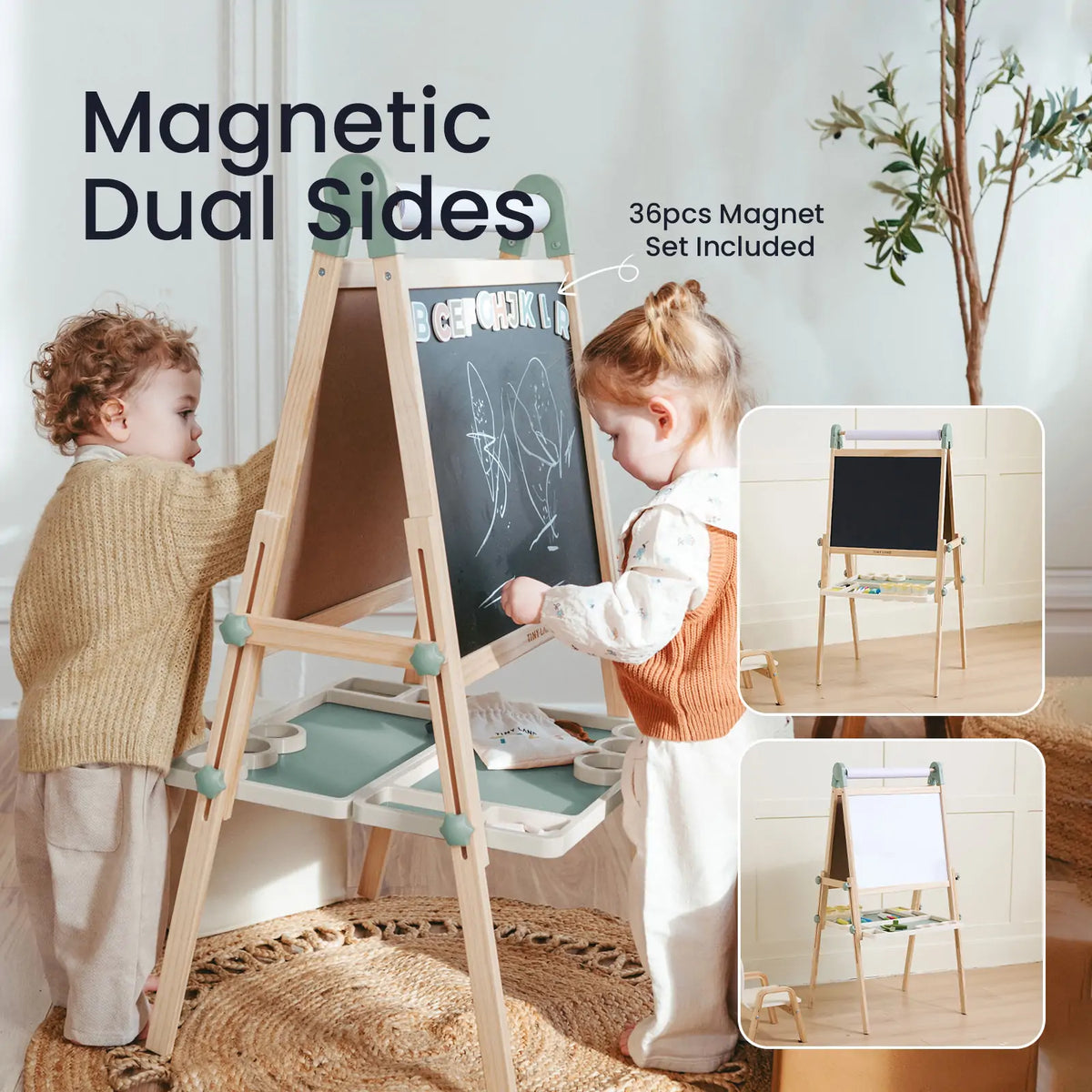 Tiny Land® Magnitales Easel for Kids - Green