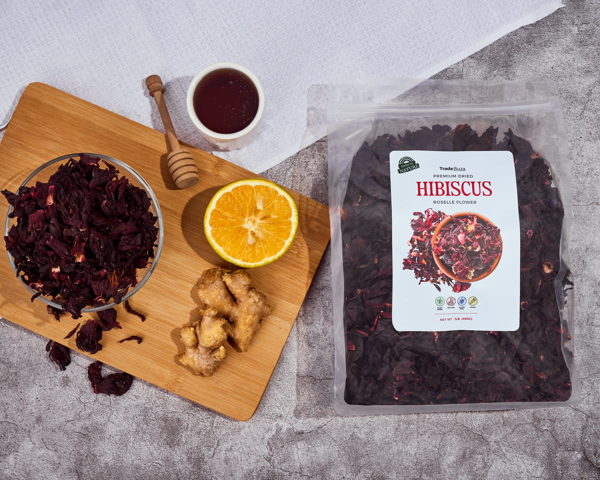 1lb Dried Hibiscus Flowers (16oz) – All Natural Roselle | Triple Cleaned, Sun-Dried Whole Petals | Flor de Jamaica | Great for Tea, Agua Fresca & Cocktails