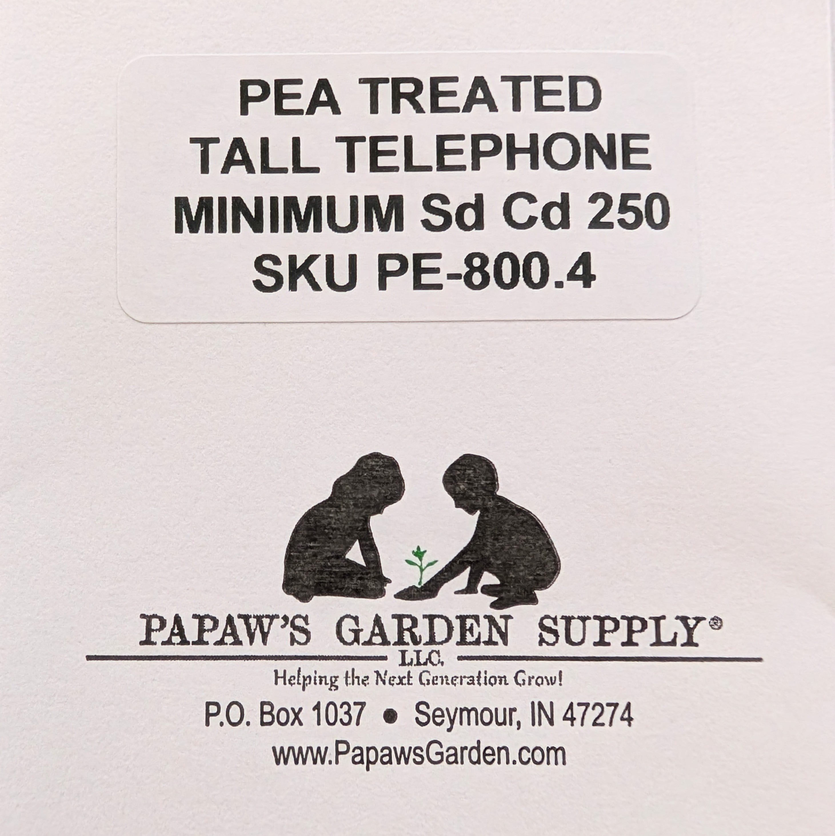 Tall Telephone Vining Treated Pea Seeds