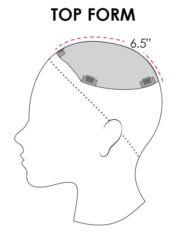 Top Form 6-8 inch | Monofilament Remy Human Hair Topper by Jon Renau