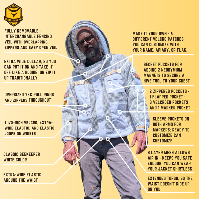 Professional Three Layer Ventilated Beekeeping Jacket