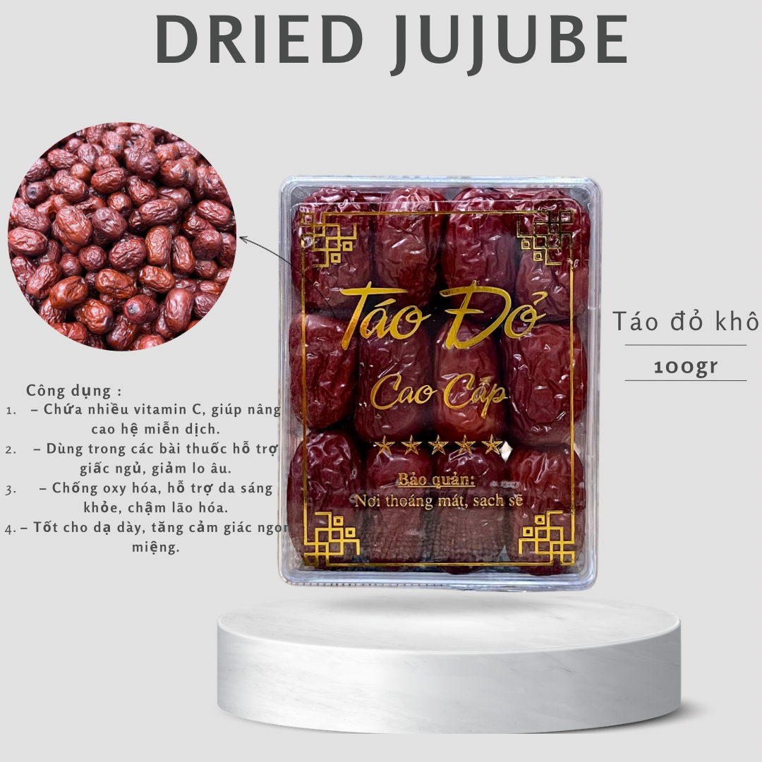 DRIED JUJUBE ( TÁO ĐỎ KHÔ ) 100GR