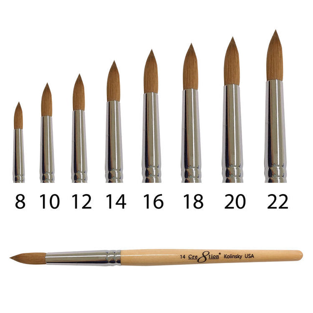 Acrylic Brush - Yellow Wood Handle