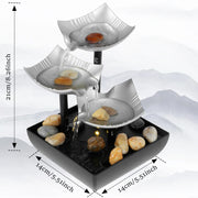 Tabletop Fountain Decor Water Landscape Ornament Attract Wealth Relax Zen Meditation for Table Office Home Bedroom Art Adornment