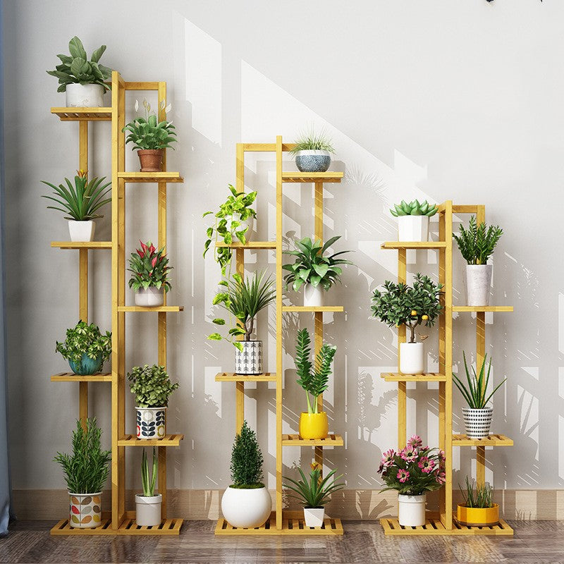 Multi-Level Bamboo Plant Stand Perfect for Succulents, Bonsai