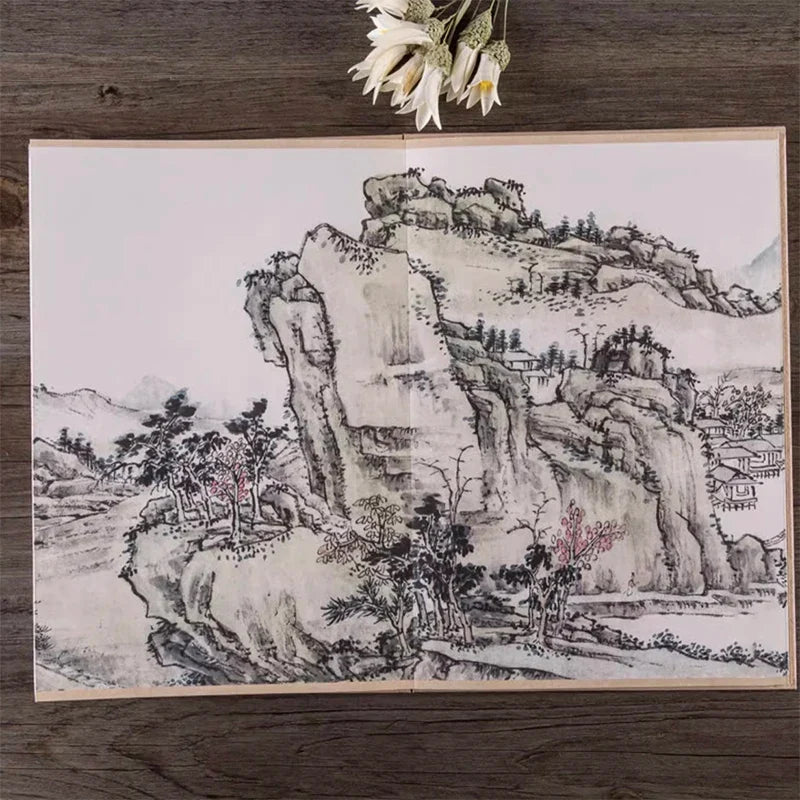 Colored Landscape Scroll (She Se Shan Shui Tu)- by Xiao Yuncong (Ming & Qing Dynasty) Paintings by Famous Artists of All Dynasties
