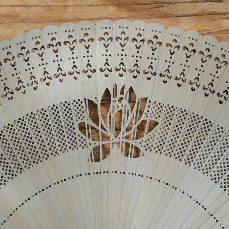 New Chinese Super Fairy Lotus Small Fan Hanfu Qipao Women's Hollow Fan Wedding Photography Props Folding Fan