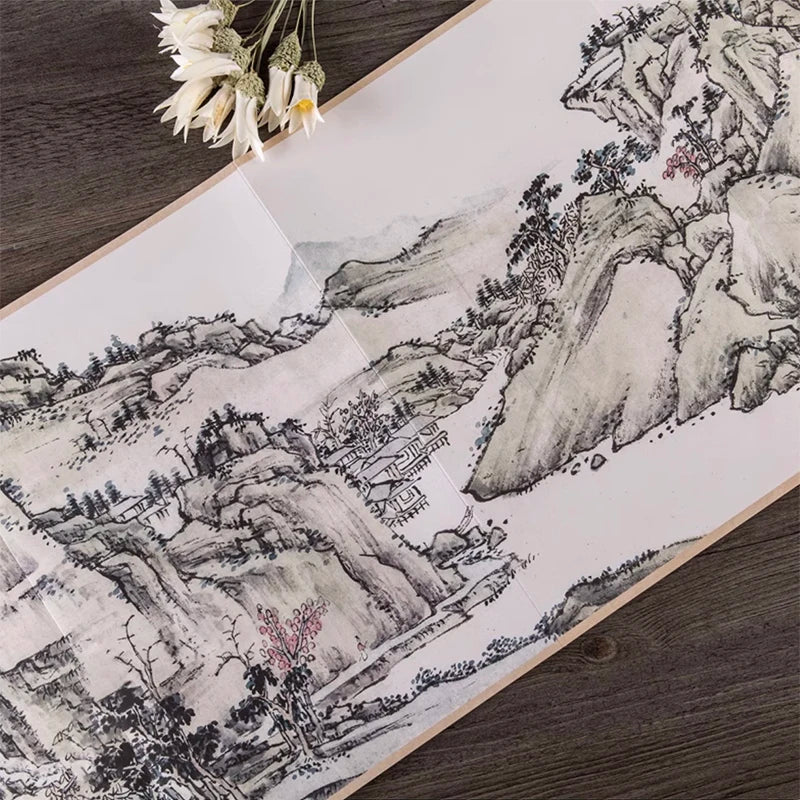 Colored Landscape Scroll (She Se Shan Shui Tu)- by Xiao Yuncong (Ming & Qing Dynasty) Paintings by Famous Artists of All Dynasties