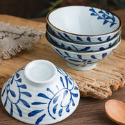 High Temperature Underglaze Ceramic Bamboo Hat Style Soup Bowl