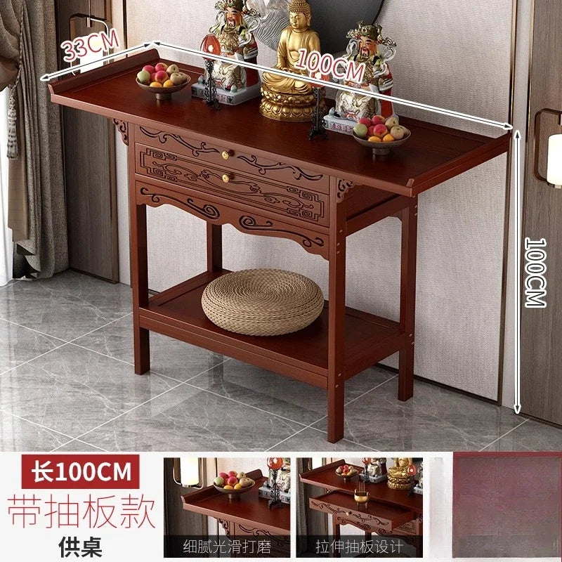 Standing Cabinet Altar – Buddha Table & Home Incense Offering Stand