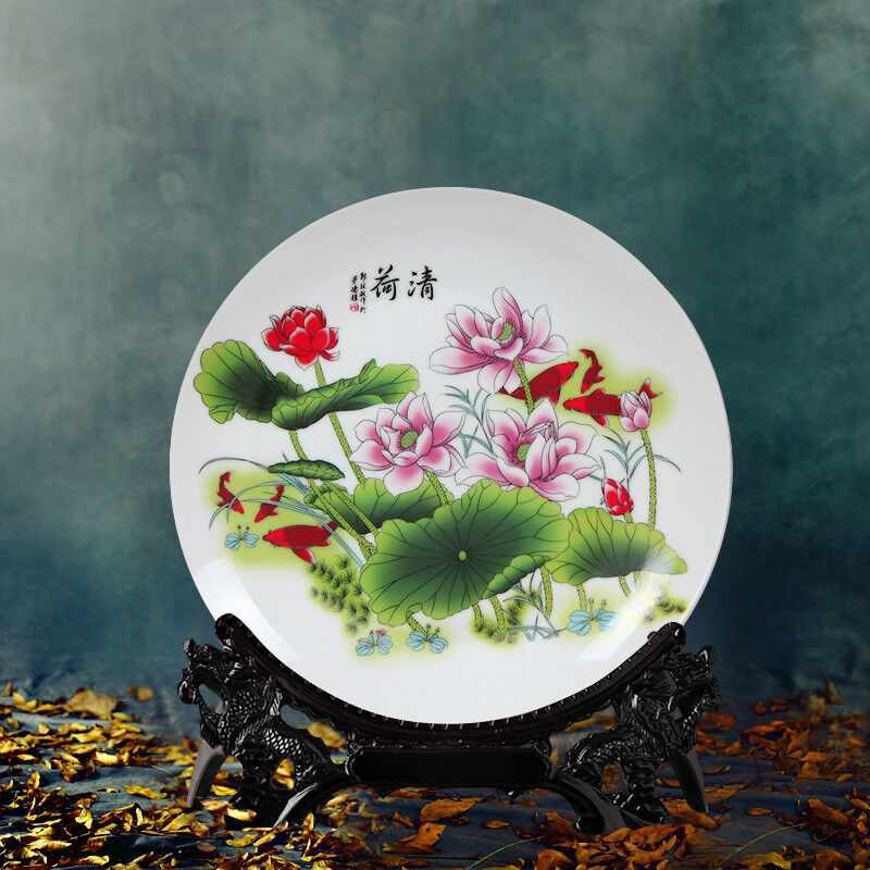 Ceramic Hanging Plate – Office & Living Room Asian Home Decor