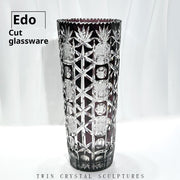 Chinese Style Hand Carved Glass Vase