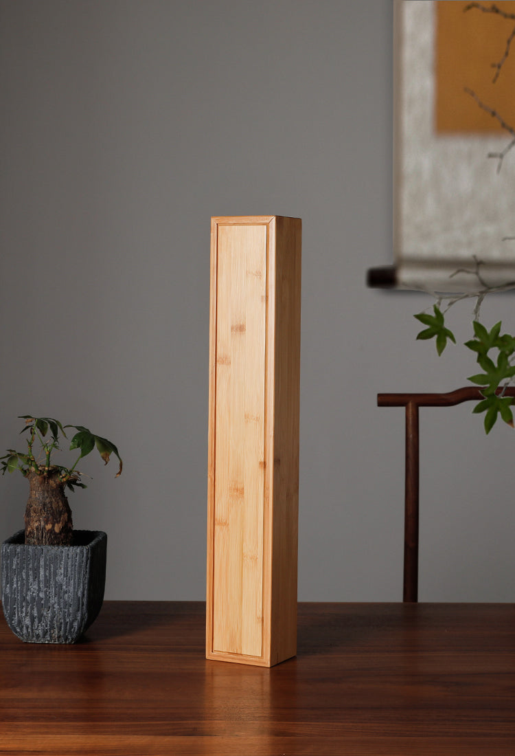 Calligraphy and Painting Brocade Bamboo Box