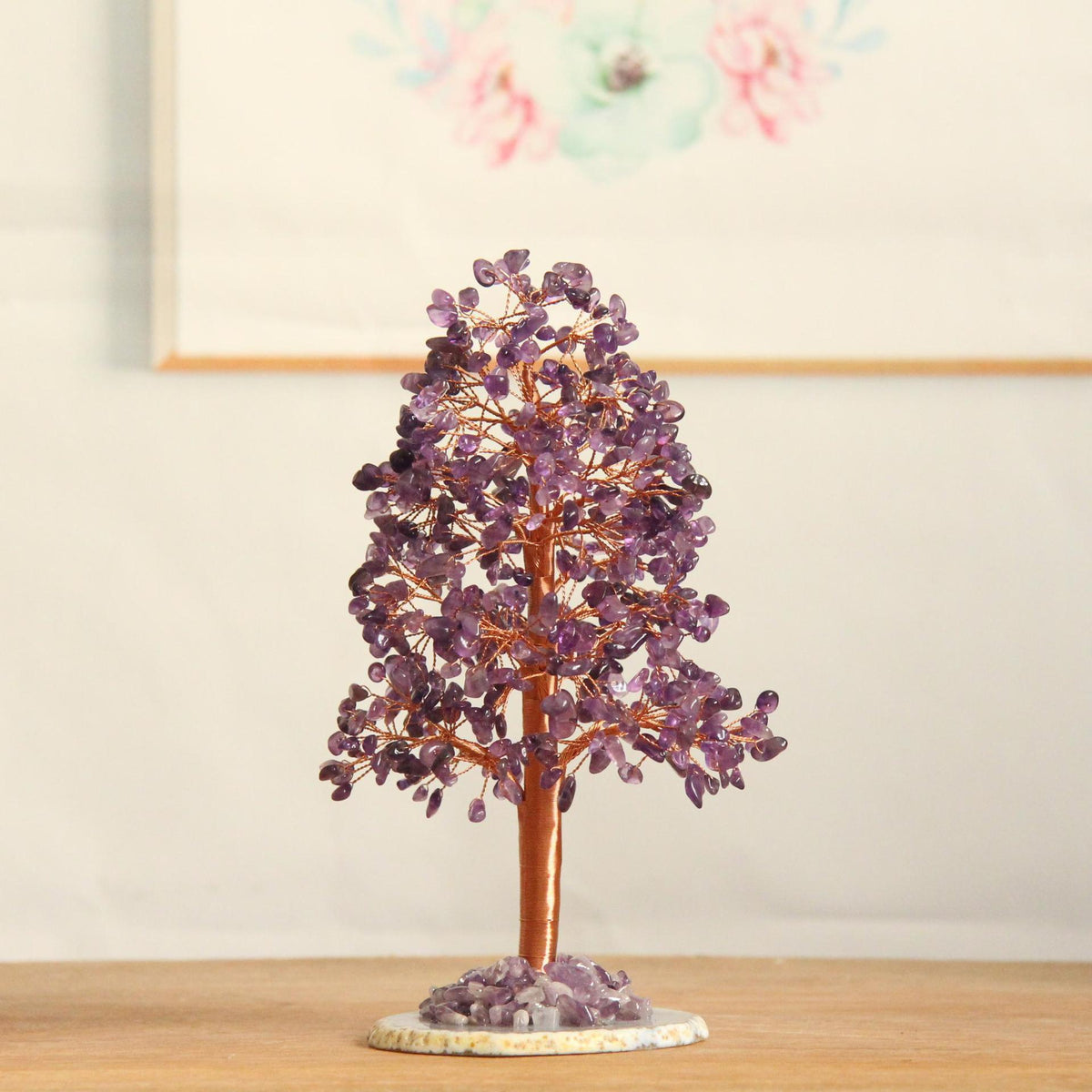 Natural Crystal Money Tree with Pachira Macrocarpa Agate
