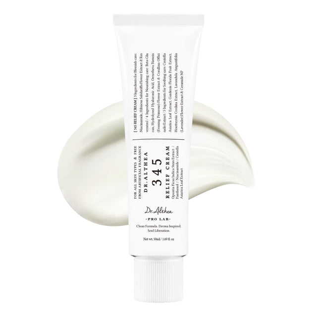 345 Relief Cream | Face Moisturizer, Blemish Care,Hydrating Vegan Skincare 1.7Oz