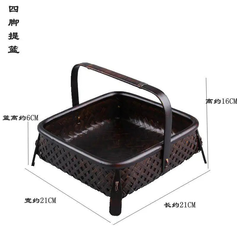 Bamboo & Lacquer Tea Set Storage Box – Chinese Tea Organizer