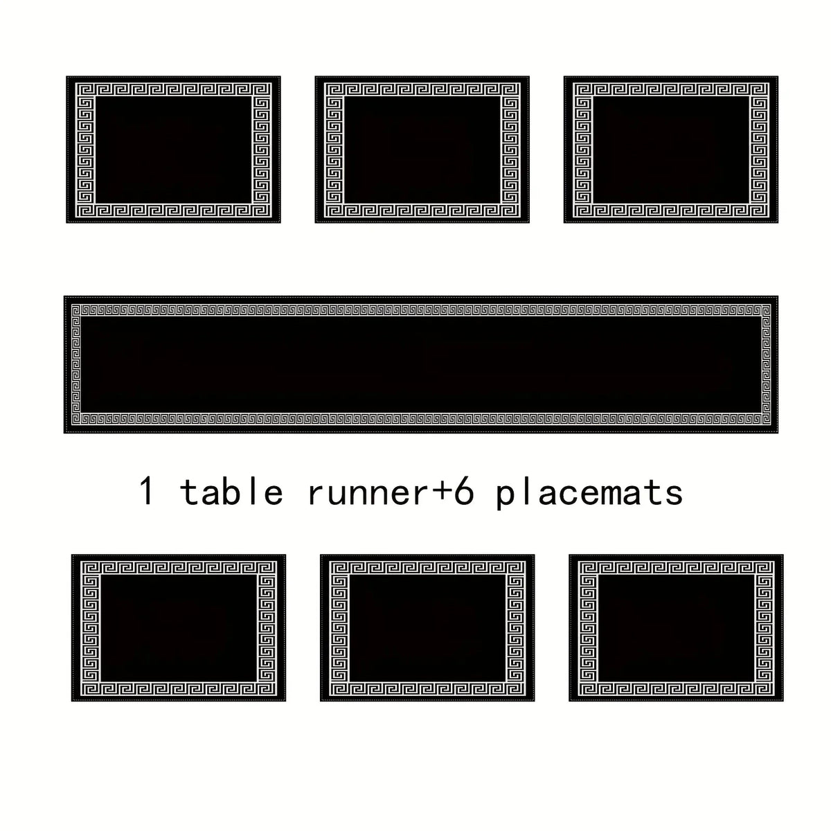 VIKAMA 5/7PC Luxury Geometric Placemat Table Flag Set Restaurant Cafe Decoration High-end Banquet Arrangement