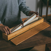 Calligraphy and Painting Brocade Bamboo Box