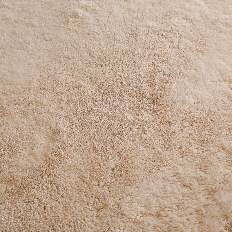 Solid Color Japanese Silk Wool Round Carpet Floor Mat