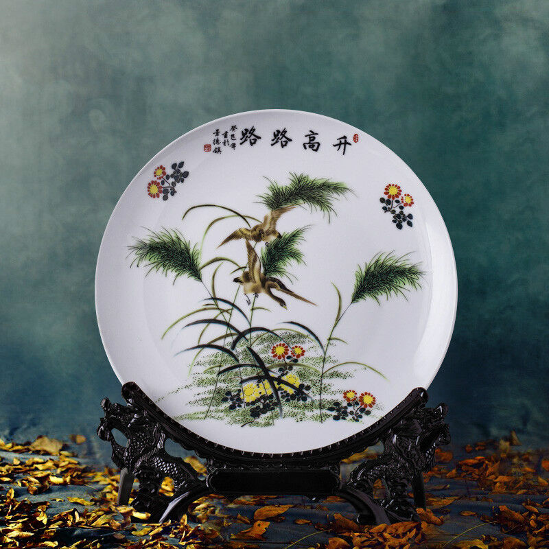 Ceramic Hanging Plate – Office & Living Room Asian Home Decor