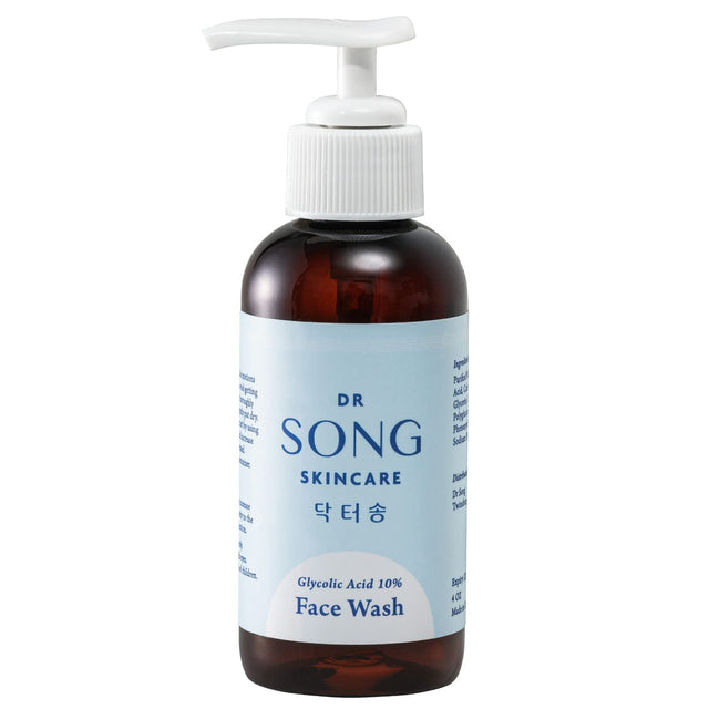 Korean Skin Care -  Glycolic Acid Face Wash - Exfoliating Face Wash with 10% Glycolic Acid, AHA for anti Aging, Acne and Wrinkles Korean Beauty