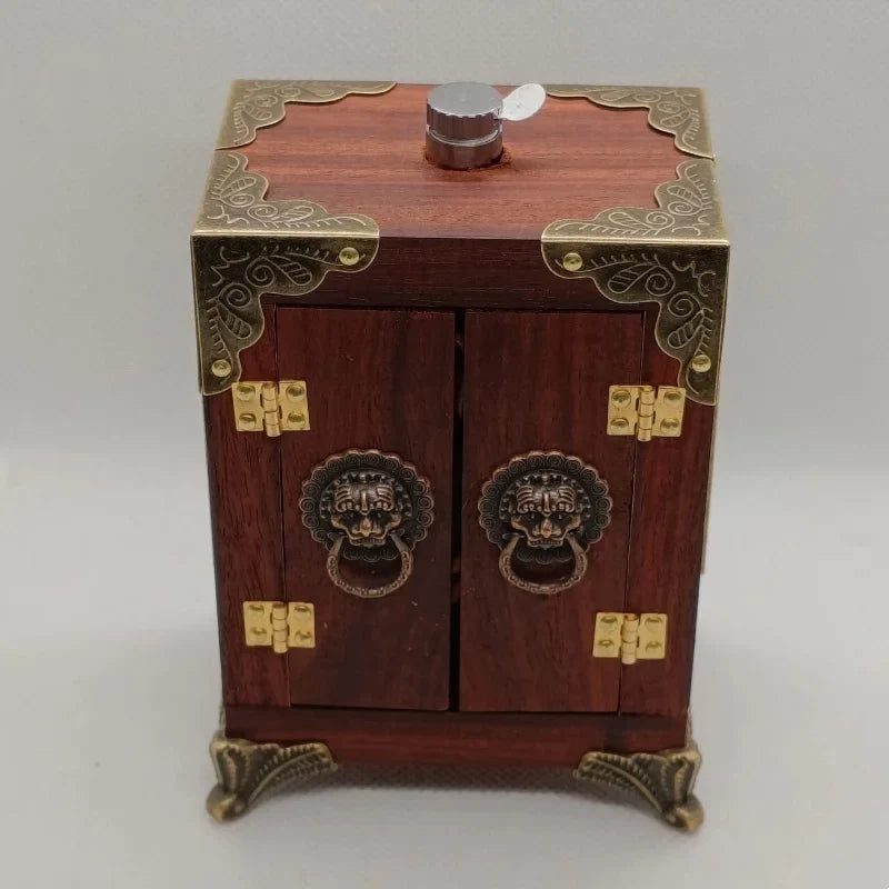 Solid Wood Buddhist Shrine Cabinet – God of Wealth & Guanyin Altar Table