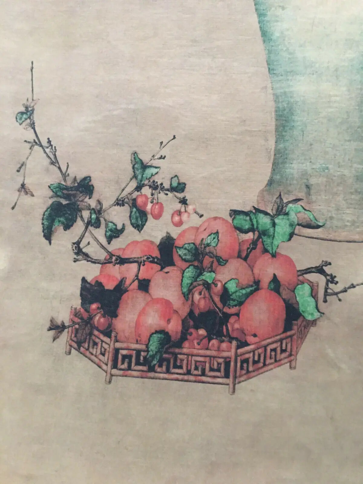 Vintage Chinese Scroll After Lang Shining & Wu Ruitu – Rice Paper Hanging Painting