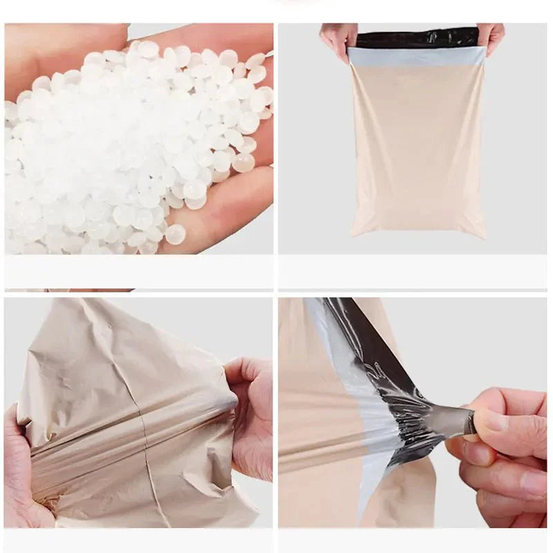 Apricot 50Pcs/lots Mailer Courier Bag Eco-Friendly Biodegradable Bags