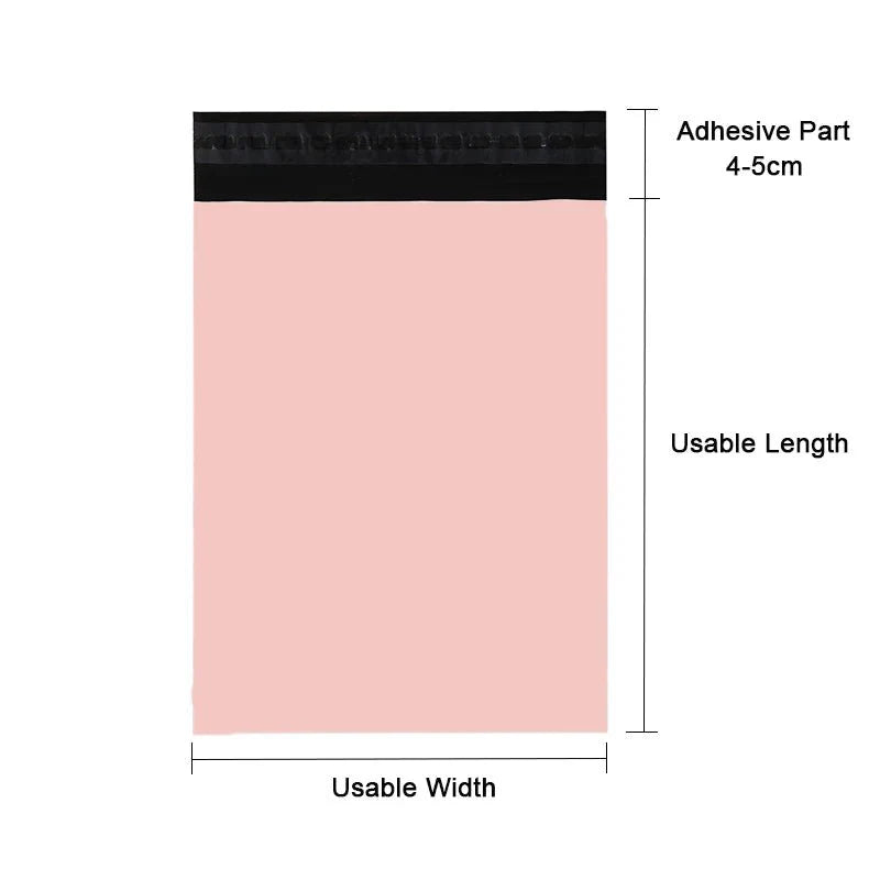 Apricot 50Pcs/lots Mailer Courier Bag Eco-Friendly Biodegradable Bags