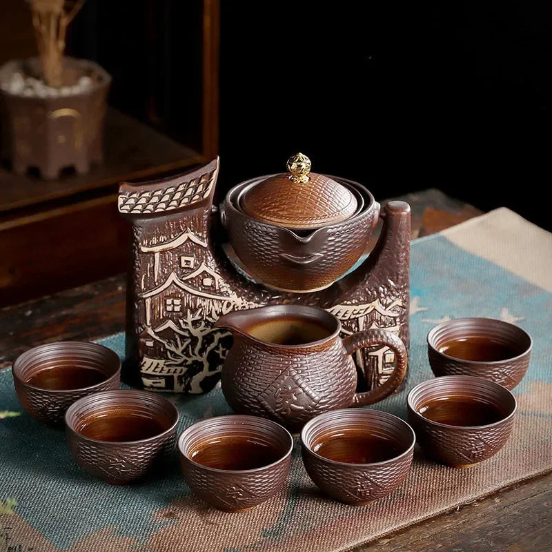 Chinese Portable Tea Set – Ceramic Travel Teapot & Cups in Carry Case