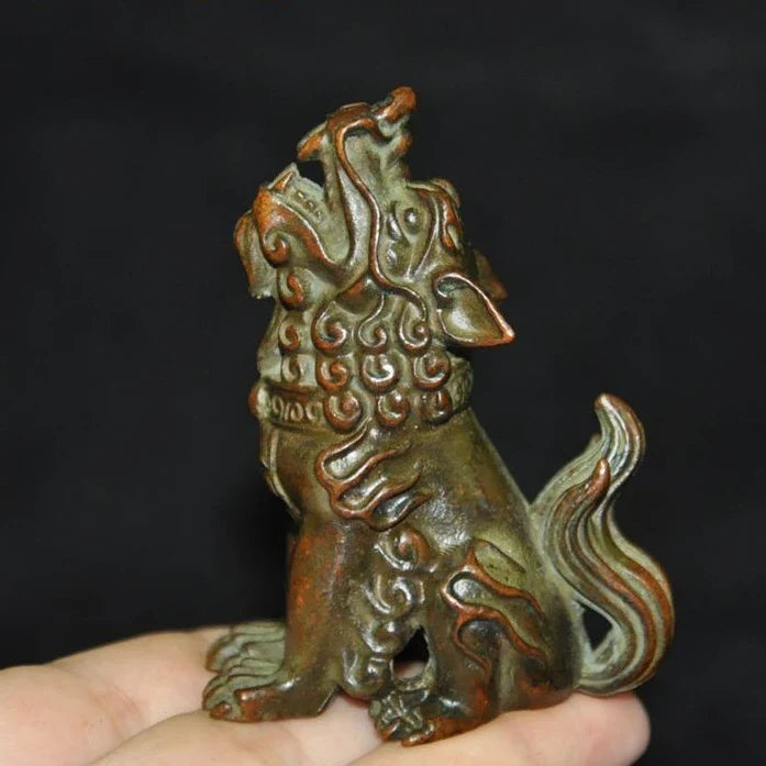 Chinese Bronze Pixiu Wealth Guardian Statue