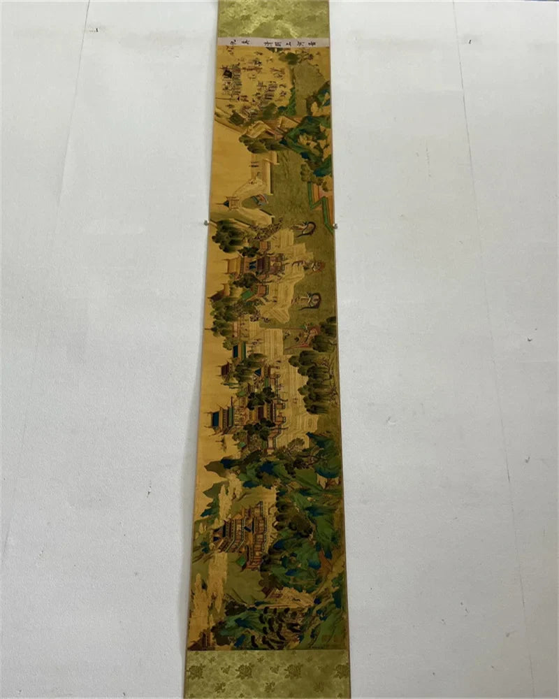 Qiu Ying “Along the River During Qingming” Scroll – Chinese Riverside Scene Painting