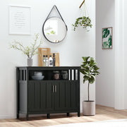 Black Sideboard Buffet Cabinet with 2 Doors and Adjustable Shelves