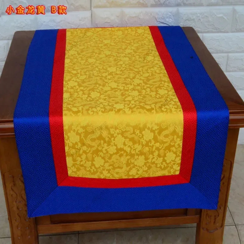 Tibetan Buddhism Silk Tablecloth of High-Quality