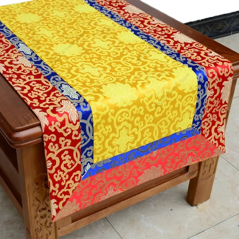 Tibetan Buddhism Silk Tablecloth of High-Quality
