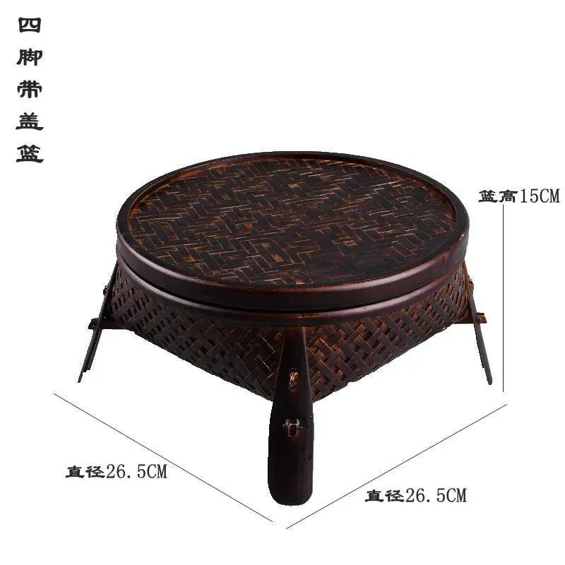 Bamboo & Lacquer Tea Set Storage Box – Chinese Tea Organizer